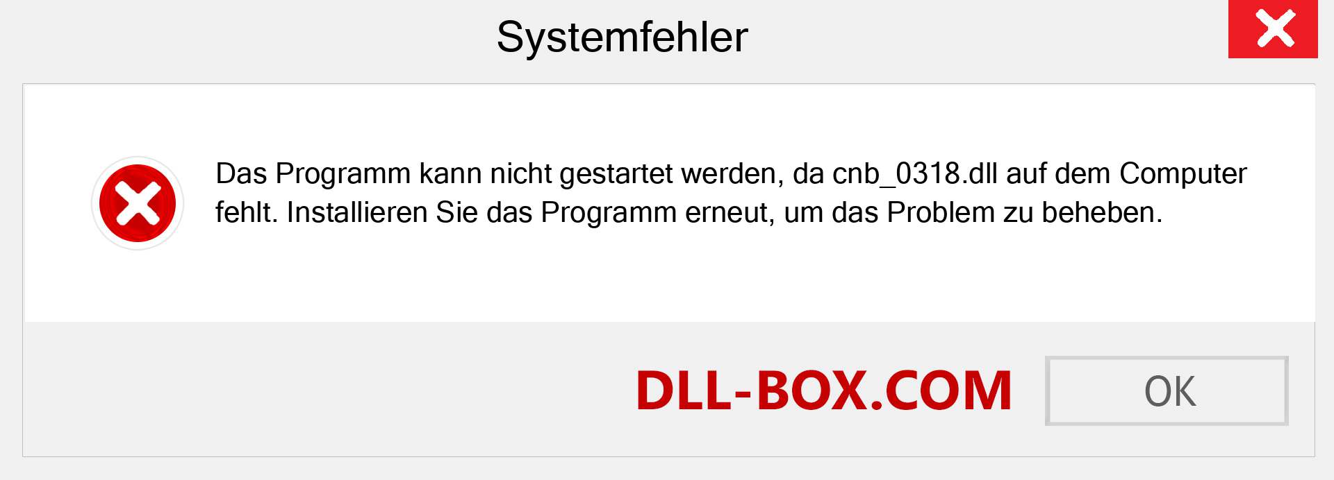 cnb_0318.dll-Datei fehlt?. Download für Windows 7, 8, 10 - Fix cnb_0318 dll Missing Error unter Windows, Fotos, Bildern